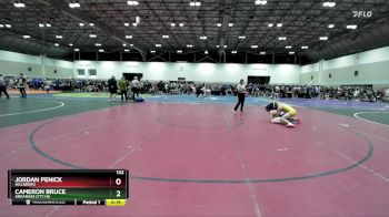 132 lbs Cons. Round 1 - Cameron Bruce, Arkansas City HS vs Jordan Penick, Hillsboro