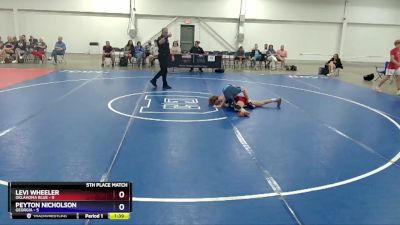 114 lbs Placement Matches (8 Team) - Levi Wheeler, Oklahoma Blue vs Peyton Nicholson, Georgia