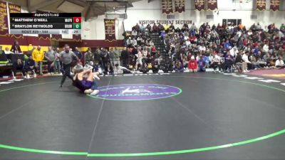 144 lbs 5th Place Match - Matthew O`neill, Malvern Prep vs Braylon Reynolds, Brownsburg