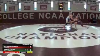 165 lbs Quarterfinal - Seth Goetzinger, Augsburg vs Marty Koeing, UW - Platteville