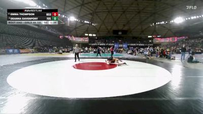 Girls 4A 155 lbs Champ. Round 2 - Emma Thompson, Moses Lake (Girls) vs DeAnna Davenport, Puyallup (Girls)