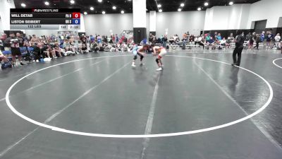 132 lbs Will Detar, Pennsylvania Red vs Liston Seibert, Ohio Scarlet