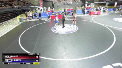 132 lbs Cons. Round 2 - Jack Heaslet, California vs Treyton Sheets, California