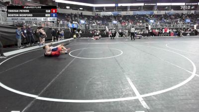 115 lbs Consi Of 8 #1 - Tristan Peters, Claremore Wrestling Club vs Boston Morford, Mercer County Wrestling Club