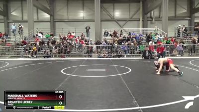 80 lbs Cons. Semi - Braxten Lickly, Maize vs Marshall Waters, Greater Heights