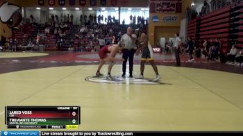 197 lbs Champ. Round 1 - Jared Voss, Coe vs Treviante Thomas, Graceland University
