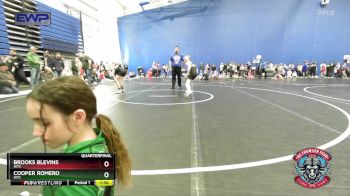80 lbs Quarterfinal - Brooks Blevins, WTC vs Cooper Romero, WTC