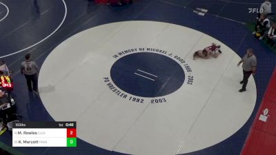 103 lbs Consi Of 16 #1 - Matthew Rowles, Clearfield vs Keller Maryott, Franklin Regional