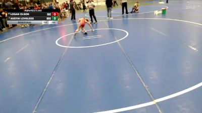 67 lbs Semifinal - Austin Loveless, Mustang Wrestling Club vs Logan Olson, Oberlin Wrestling Club