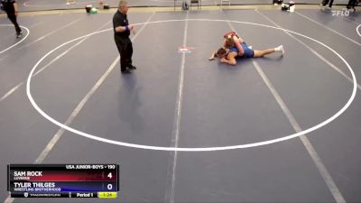 190 lbs Cons. Round 2 - Sam Rock, Luverne vs Tyler Thilges, Wrestling Brotherhood