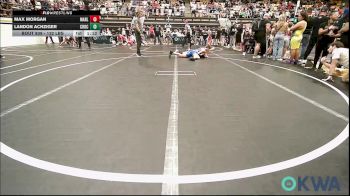 132 lbs Quarterfinal - Max Morgan, MARLOW OUTLAWS JH vs Landon Achziger, Choctaw Ironman