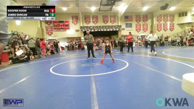 49 lbs Consolation - Kooper Koon, Wyandotte Youth Wrestling vs James Duncan, Pin-King All Stars