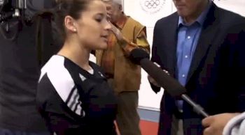 Alicia Sacramone after the Announcement at the Karolyi Ranch
