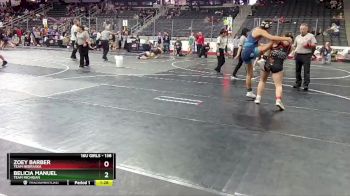 138 lbs Quarterfinal - Belicia Manuel, Team Michigan vs Zoey Barber, Team Nebraska