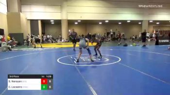 113 lbs 3rd Place - Sean Narayan, Este Built XTB vs Canon Locastro, North Port Wrestling Club