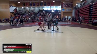 125 lbs Round 4 - Brayden Parke, Coe vs Derrick Bass, Grand View (Iowa)