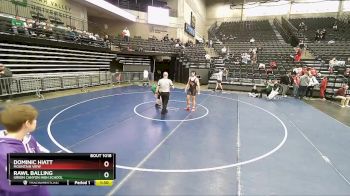 168 lbs Cons. Round 4 - Dominic Hiatt, Mountain View vs Rawl Balling, Green Canyon High School