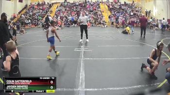 70 lbs Semifinal - Colin Satterfield, Eastside Youth Wrestling vs Jayden Benitez, KC Elite Trainng Center