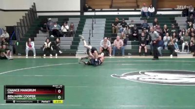 157 lbs Cons. Semi - Chance Mangrum, Snow vs Benjamin Cooper, Umpqua Community College