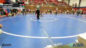 73 lbs Consolation - Gunner Jenkins, Fort Gibson Youth Wrestling vs Paden Rumsey, Pawhuska Elks Takedown
