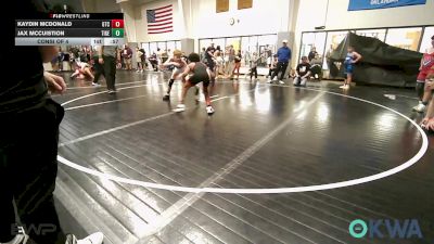 100 lbs Consi Of 4 - Kaydin McDonald, Grove Takedown Club vs Jax McCuistion, Tiger Trained Wrestling