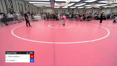 160 lbs Quarterfinal - Luke Schirmacher, Ny vs Ryan Lawler, Pa