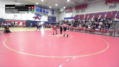 126 lbs Cons. Semi - Adolfo Ordaz, Artesia vs Gael Cueto, Westminster High School