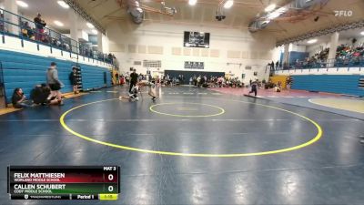 120 lbs Quarterfinal - Callen Schubert, Cody Middle School vs Felix Matthiesen, Worland Middle School