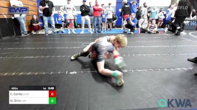 49 lbs Round Of 16 - Cannon Corley, Choctaw Ironman vs Nolan Ortiz, Lions Wrestling Academy