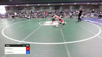 100 lbs Consi Of 16 #2 - Killian Evans, MO vs Alexandria Barskiy, NJ