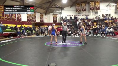 100 lbs 5th Place Match - Easton Dadiomoff, Cleveland vs Araceli Clem, Canon-McMillan