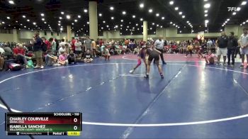 110 lbs Round 1 - Charley Courville, BRAWL PINK vs Isabella Sanchez, Williamson County Wrestling Cl