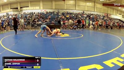 126 lbs Cons. Round 1 - Nathan Walkowiak, MI vs Daniel Lehman, IL