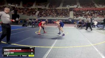 D4-138 lbs Cons. Round 3 - Christopher Moore, Holbrook vs Dustin Oen, Mayer HS