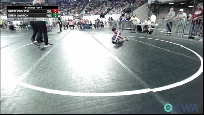 64 lbs Consi Of 16 #2 - Rhett Coslow, Coalgate Wildcat Wrestling Club vs Drew Lawson, Ponca City Wildcat Wrestling