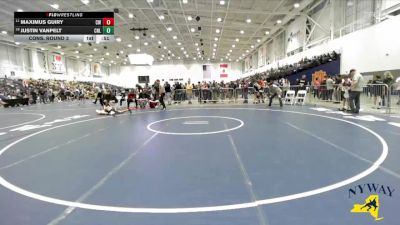 99 lbs Cons. Round 3 - Maximus Guiry, Colonie Wrestling vs Justin Vanpelt, Club Not Listed