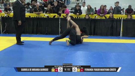 Fernanda Yukari Makiyama Cristo vs Gabriela De Miranda Barroso 2026 Pan IBJJF Jiu-Jitsu No-Gi Championship