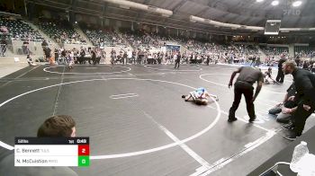 52 lbs Quarterfinal - Cassius Bennett, Tulsa North Mabee Stampede vs Nash McCuistion, Pryor Tigers