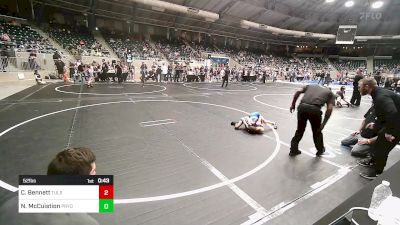 52 lbs Quarterfinal - Cassius Bennett, Tulsa North Mabee Stampede vs Nash McCuistion, Pryor Tigers