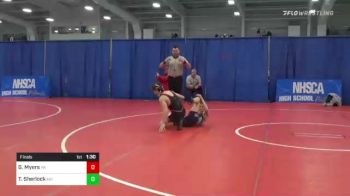 126 lbs Final - Gunnar Myers, PA vs Tyson Sherlock, MD