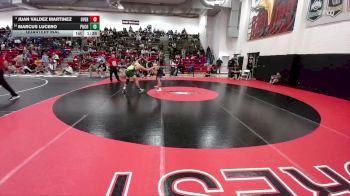 175 lbs Quarterfinal - Marcus Lucero, Pueblo County vs Juan Valdez Martinez, Overland