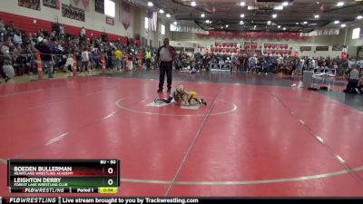 50 lbs Champ. Round 1 - Boeden Bullerman, Heartland Wrestling Academy vs Leighton Derby, Forest Lake Wrestling Club