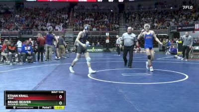 1A-132 lbs Champ. Round 2 - Ethan Krall, Jesup vs Brand Beaver, Woodbury Central