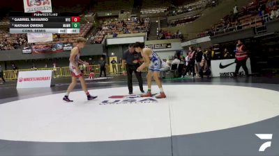 Schoolboys - 115 lbs Cons. Semis - Fernando Morales V, Red Star Wrestling Academy vs Calan Childress, Central Coast Most Wanted Wrestling Club