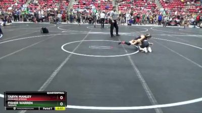 67 lbs Quarterfinal - Taryn Manley, EXCELSIOR SPRINGS vs Fisher Warren, Triumph