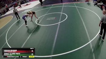 Cons. Round 1 - Ashlin George, Adams Central Girls vs Emma-Claire Fritz, Fremont Girls