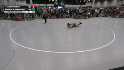 96 lbs Champ. Rd Of 32 - Gabe Honnette, Flat Earth Wrestling Club vs Brookson Marksbury, Michigan Premier WC