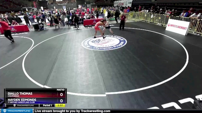 152 lbs Champ. Round 1 - Diallo Thomas, California vs Hayden Edmonds, 7 ...