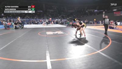 4A/3A/2A/1A Girls 170 Cons. Round 3 - Kate Norton, Baker / Powder Valley Girls vs Aliyah Sauceda, Dayton Girls