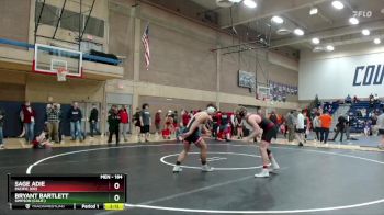184 lbs Champ. Round 2 - Bryant Bartlett, Simpson (Calif.) vs Sage Adie, Pacific (OR)